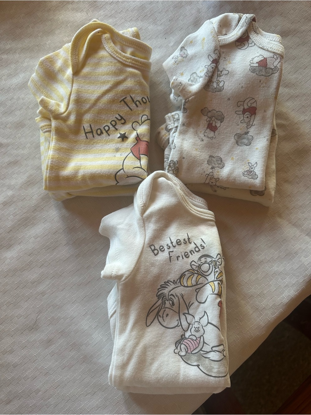 Three Winnie the Pooh Onesie Sets 3-6 months